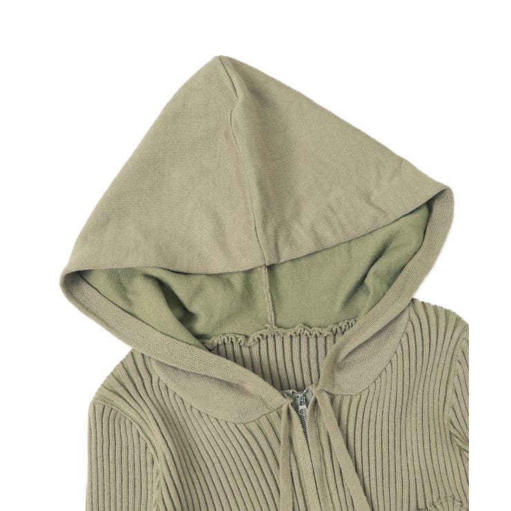 Wジップクロップドリブパーカー | WEGO【WOMEN】 | 詳細画像10 