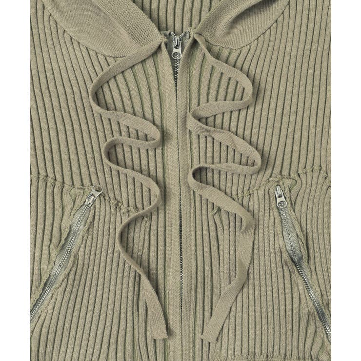 Wジップクロップドリブパーカー | WEGO【WOMEN】 | 詳細画像11 