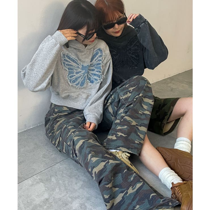 ヴィンテージウォッシュバタフライショートパーカー | WEGO【WOMEN】 | 詳細画像3 