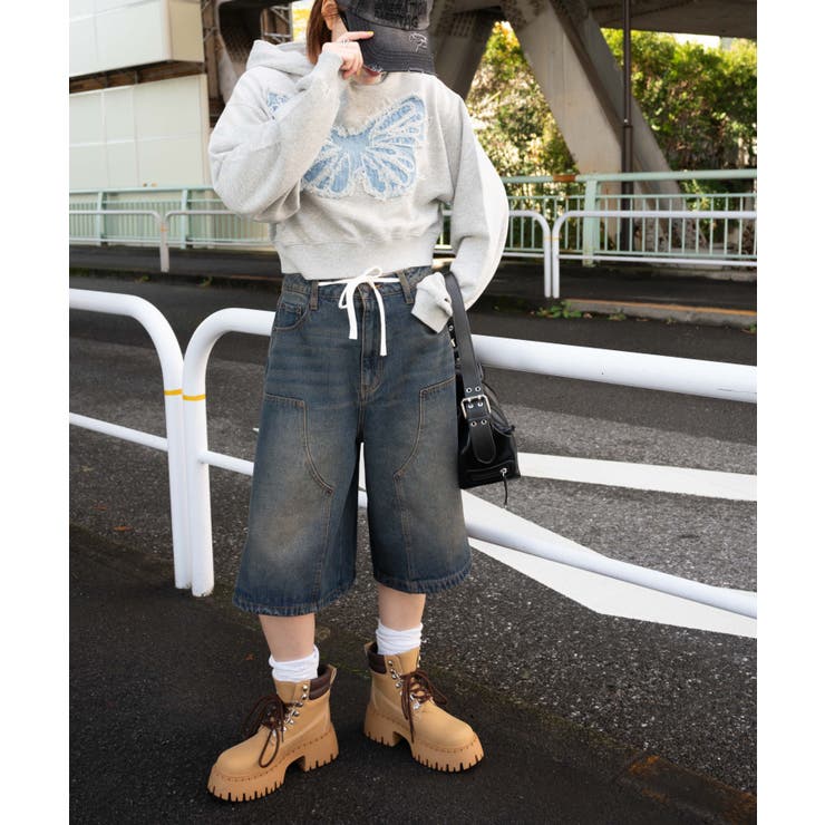 ヴィンテージウォッシュバタフライショートパーカー | WEGO【WOMEN】 | 詳細画像5 