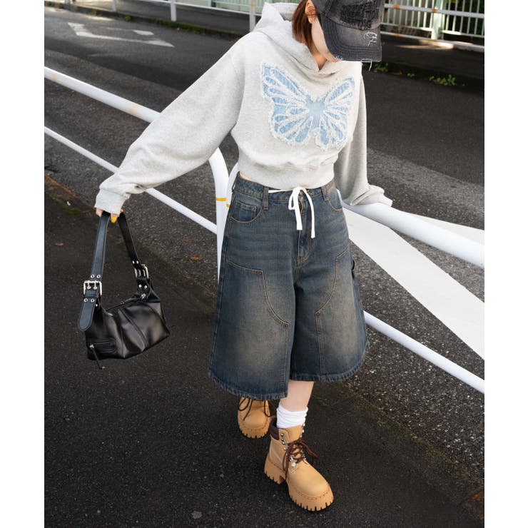 ヴィンテージウォッシュバタフライショートパーカー | WEGO【WOMEN】 | 詳細画像10 