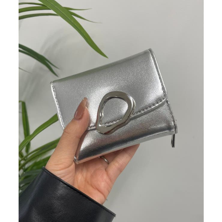 シルバー | ニュアンスパーツフラップウォレット | WEGO【WOMEN】