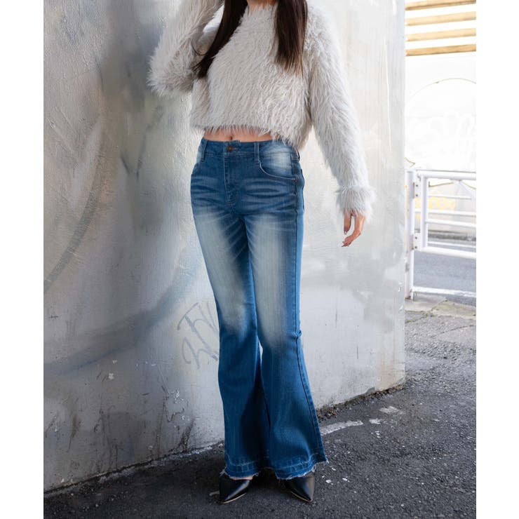 ローライズスーパーフレアデニムパンツ [品番：WG010093041]｜WEGO【WOMEN】（ウィゴー）のレディースファッション通販｜SHOPLIST（ショップリスト）