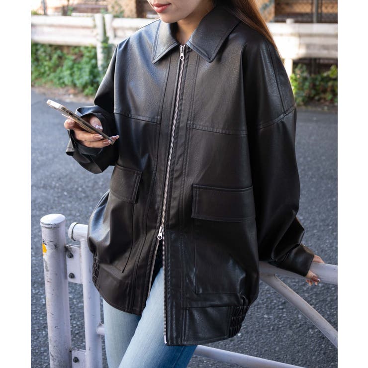 YOKE LEATHER おかしく FLIGHT JACKET （SIZE 3ブラック）
