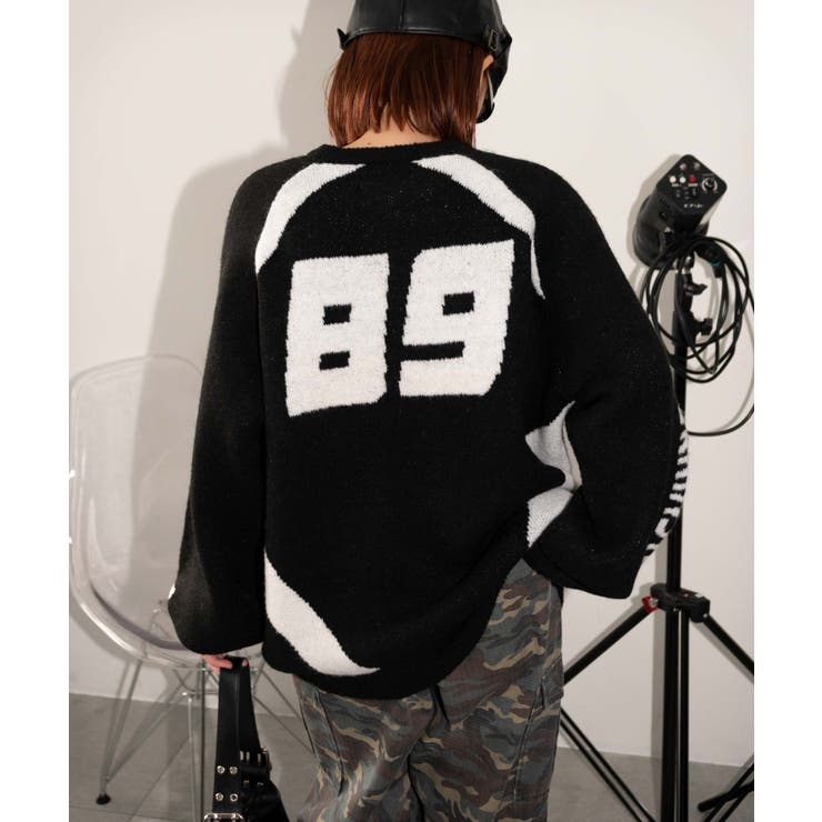 配色スポーツグラフィックフラッフィーニットプルオーバー | WEGO【WOMEN】 | 詳細画像13 