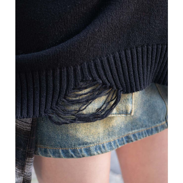 クラッシュBIGプリントニットプルオーバー | WEGO【WOMEN】 | 詳細画像5 