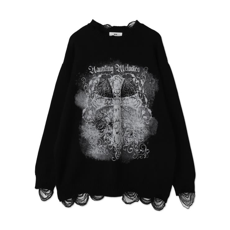 クラッシュBIGプリントニットプルオーバー | WEGO【WOMEN】 | 詳細画像6 