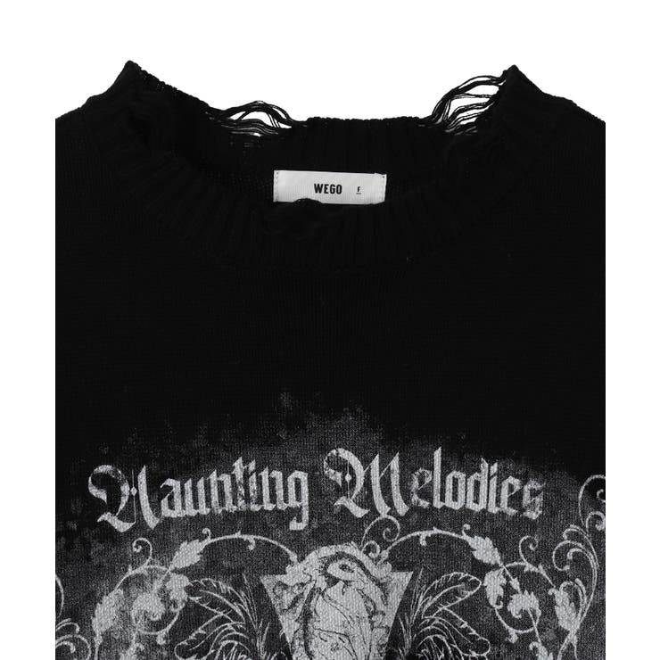 クラッシュBIGプリントニットプルオーバー | WEGO【WOMEN】 | 詳細画像9 