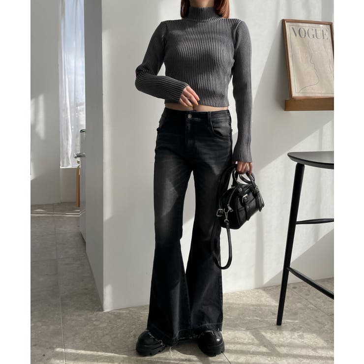 リブハイネックショートニット | WEGO【WOMEN】 | 詳細画像4 