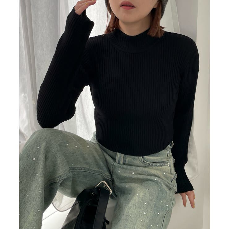 リブハイネックショートニット | WEGO【WOMEN】 | 詳細画像13 