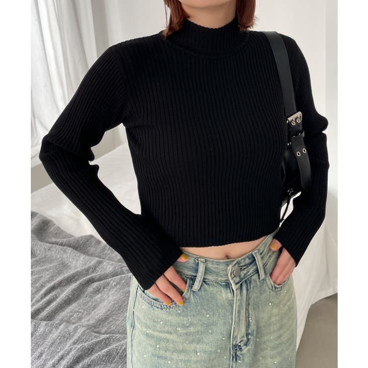 リブハイネックショートニット | WEGO【WOMEN】 | 詳細画像14 