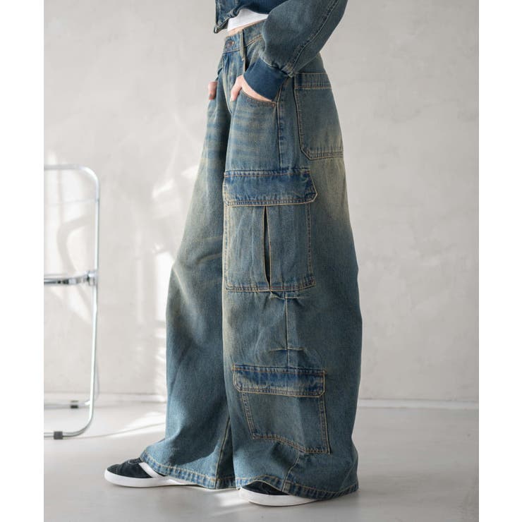 ヴィンテージウォッシュバギーカーゴパンツ | WEGO【WOMEN】 | 詳細画像9 