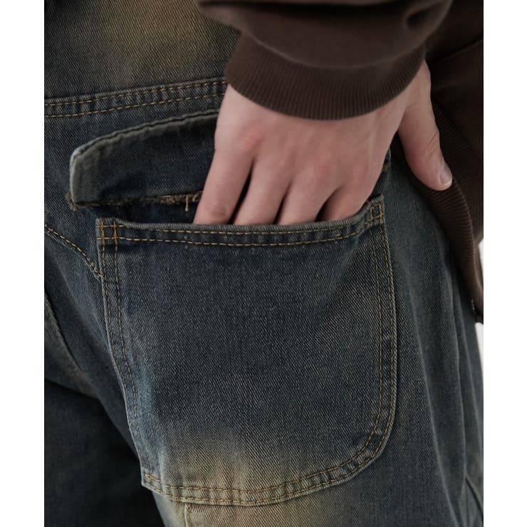 ウォッシュデニムカーゴパンツ | WEGO【MEN】 | 詳細画像5 