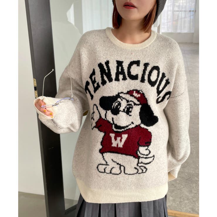 柄3 | ファニーグラフィックフラッフィーニットプルオーバー | WEGO【WOMEN】