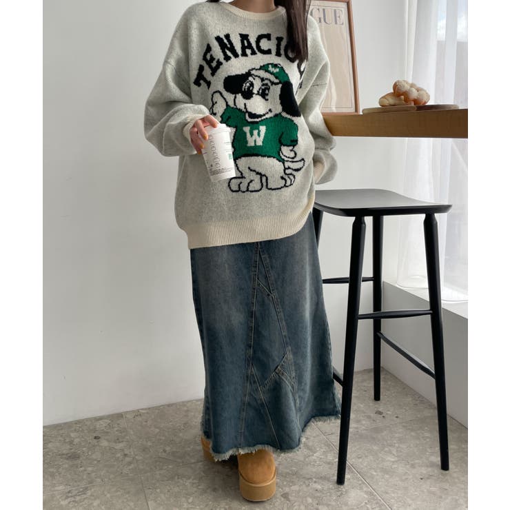 ファニーグラフィックフラッフィーニットプルオーバー | WEGO【WOMEN】 | 詳細画像5 