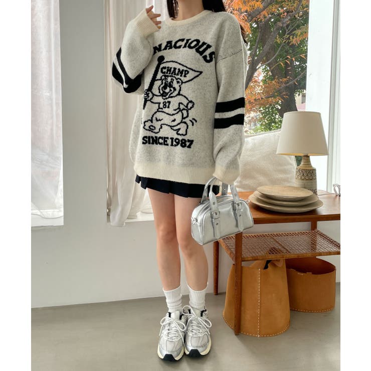 ファニーグラフィックフラッフィーニットプルオーバー | WEGO【WOMEN】 | 詳細画像17 