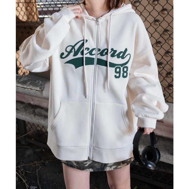 裏起毛スタジアムロゴジップパーカー[品番：WG010093150]｜WEGO【WOMEN