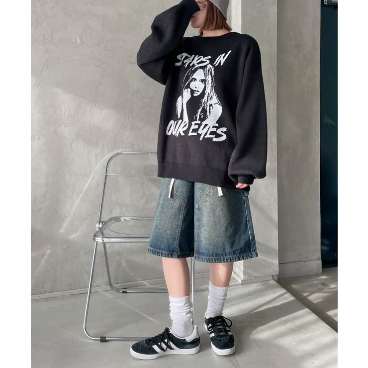 グラフィックBIGニットプルオーバー | WEGO【WOMEN】 | 詳細画像7 