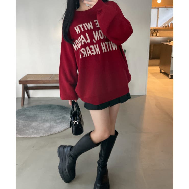 グラフィックBIGニットプルオーバー | WEGO【WOMEN】 | 詳細画像19 