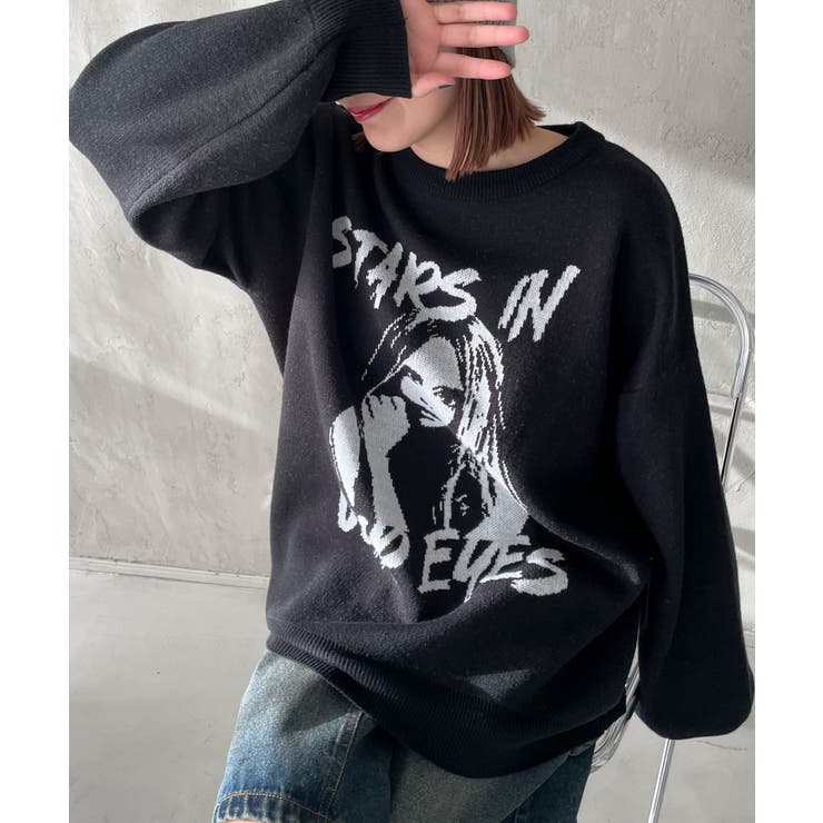 グラフィックBIGニットプルオーバー | WEGO【WOMEN】 | 詳細画像34 