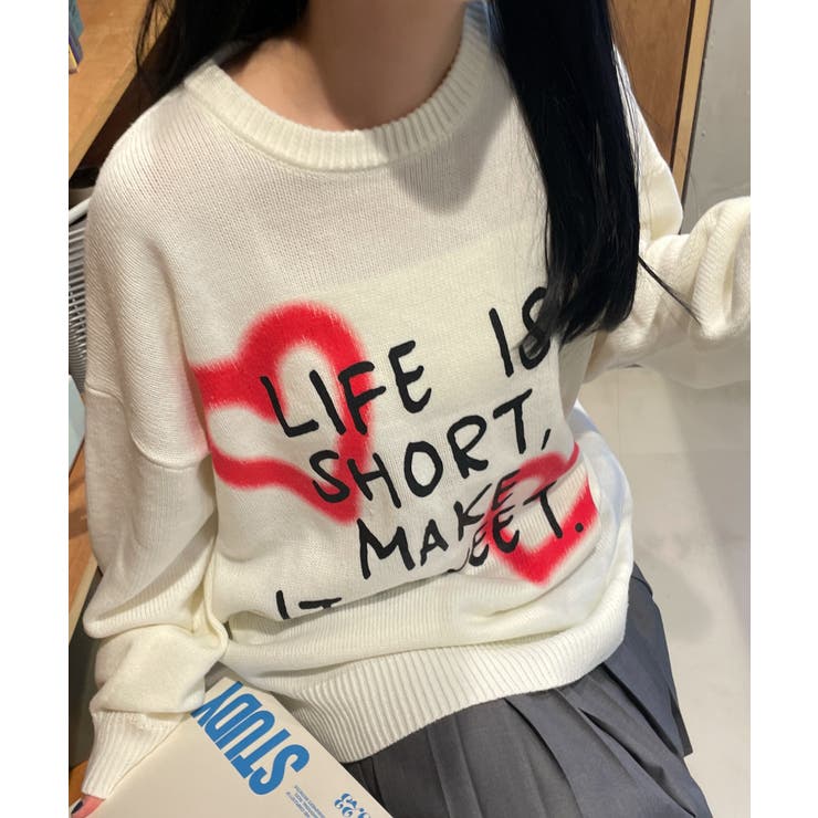 グラフィックBIGニットプルオーバー | WEGO【WOMEN】 | 詳細画像37 