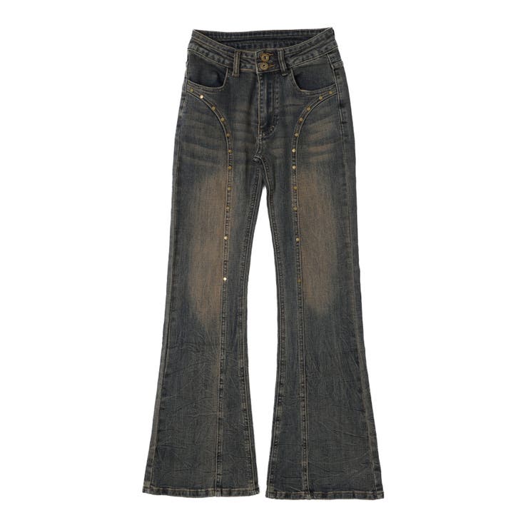 スタッズフレアデニム[品番：WG010093184]｜WEGO【WOMEN】（ウィゴー
