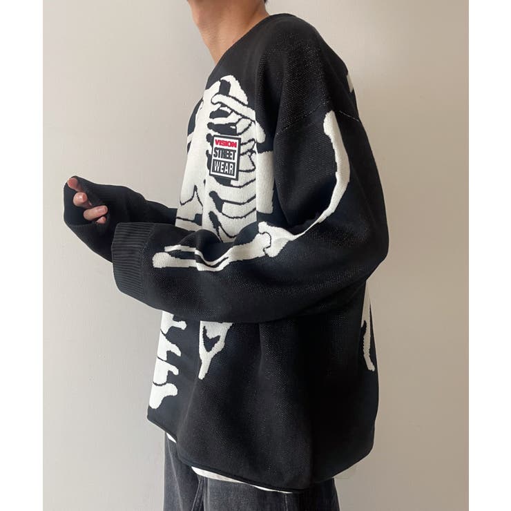 VISIONスカルグラフィックニットプルオーバー[品番：WG010093189