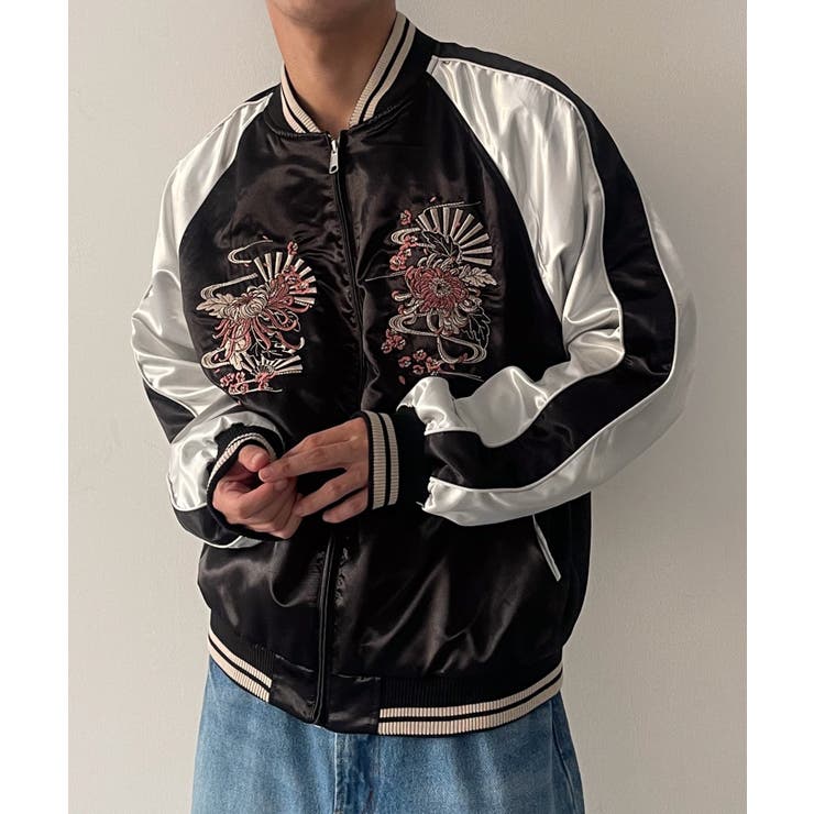 全国送料無料の通販 浮世絵スカジャン[品番：WG010093211]｜WEGO【MEN】（ウィゴー ジャケット・アウター