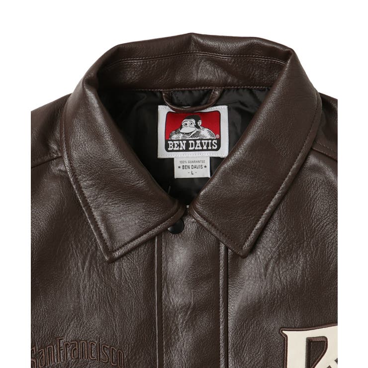 BEN DAVIS ブラックレザージャケット M美品