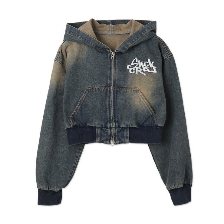 ヴィンテージウォッシュショートフードブルゾン [品番：WG010093215]｜WEGO【WOMEN】（ウィゴー）のレディースファッション通販｜SHOPLIST（ショップリスト）