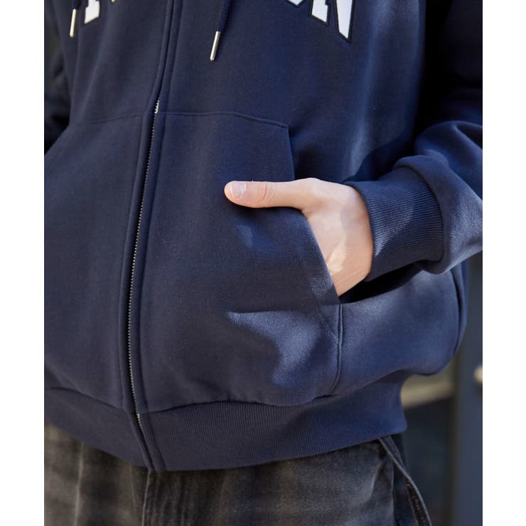 ワッペンロゴZIPパーカー[品番：WG010093241]｜WEGO【MEN】（ウィゴー