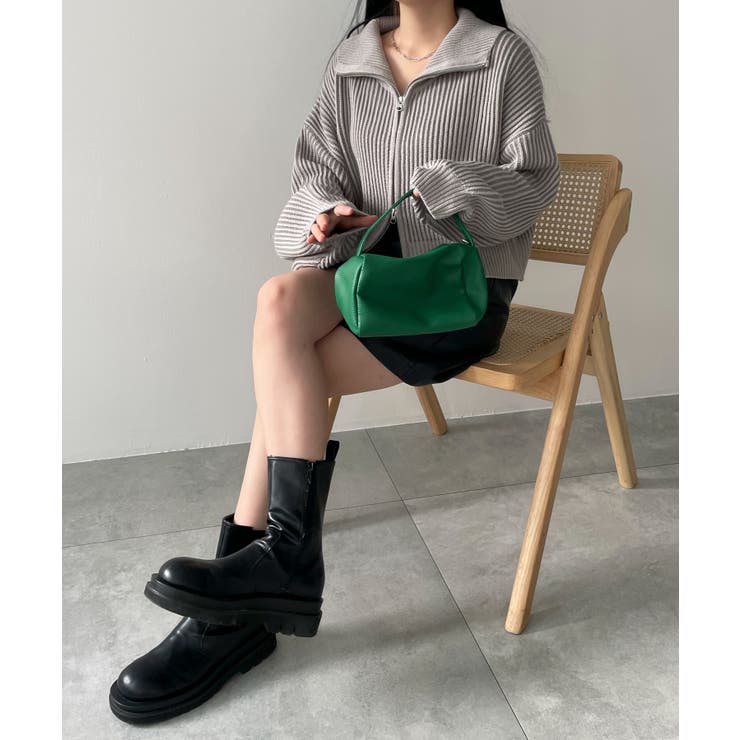 ダブルジップショートニットブルゾン | WEGO【WOMEN】 | 詳細画像3 