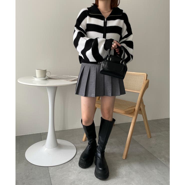 ダブルジップショートニットブルゾン | WEGO【WOMEN】 | 詳細画像4 