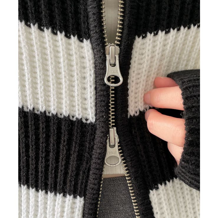ダブルジップショートニットブルゾン | WEGO【WOMEN】 | 詳細画像6 