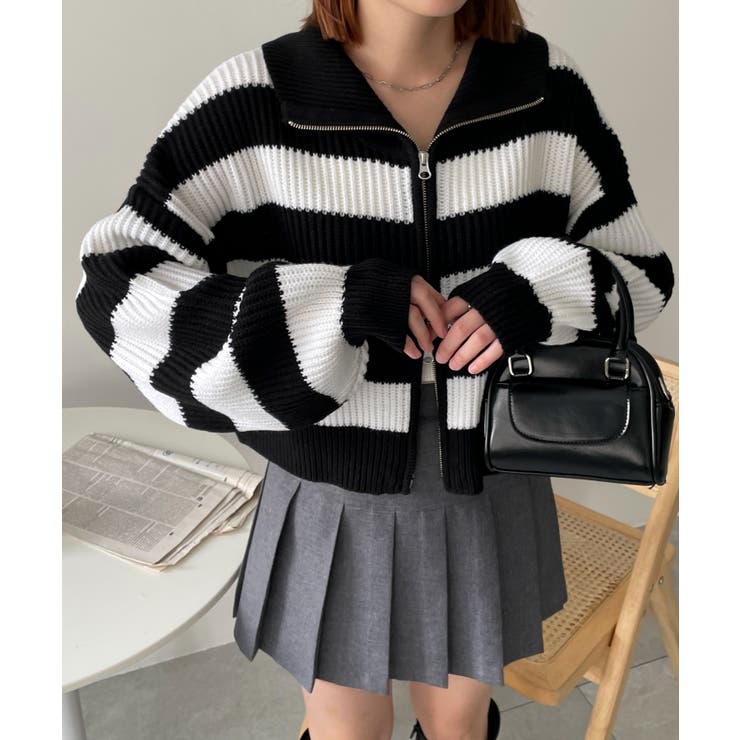 ダブルジップショートニットブルゾン | WEGO【WOMEN】 | 詳細画像21 