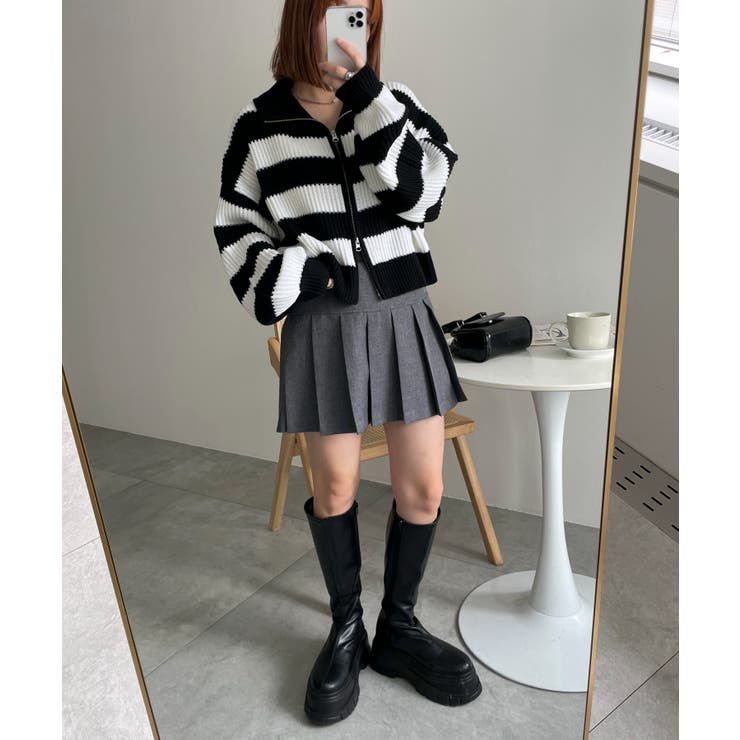 ダブルジップショートニットブルゾン | WEGO【WOMEN】 | 詳細画像24 