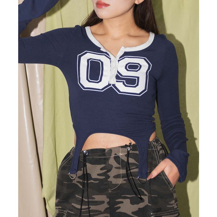 ナンバリングガーターリブトップス | WEGO【WOMEN】 | 詳細画像5 