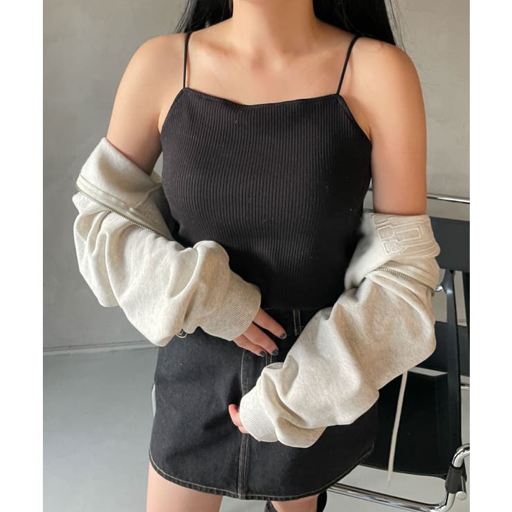 ブラック | なちゅ盛れカップインキャミ | WEGO【WOMEN】