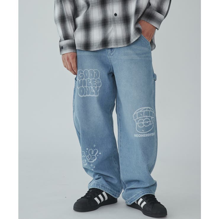 イージーペインターグラフィックデニムパンツ | WEGO【MEN】 | 詳細画像1 
