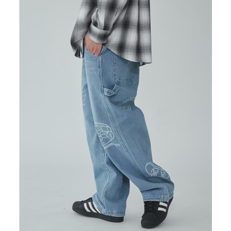 イージーペインターグラフィックデニムパンツ | WEGO【MEN】 | 詳細画像9 