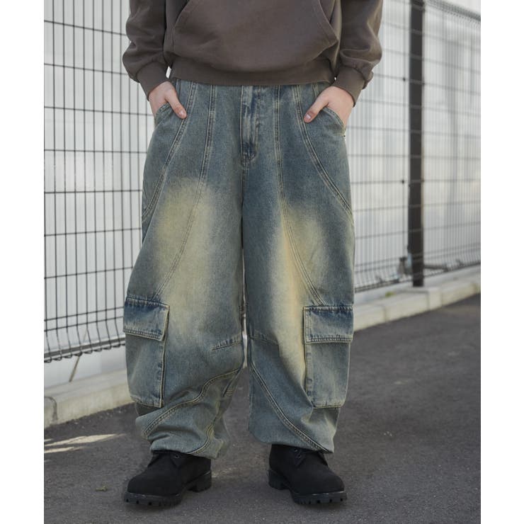 スウィッチングデニムカーゴパンツ[品番：WG010093283]｜WEGO