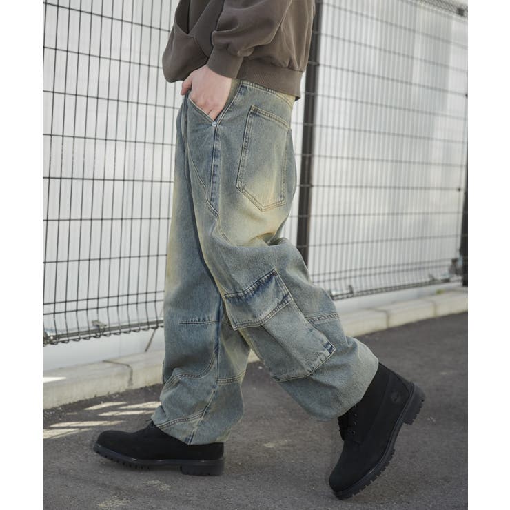 スウィッチングデニムカーゴパンツ[品番：WG010093283]｜WEGO
