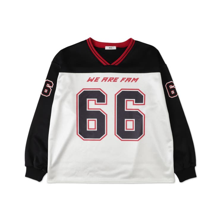 VネックナンバリングサテンBIGスウェット | WEGO【WOMEN】 | 詳細画像14 