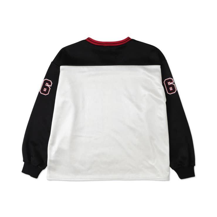 VネックナンバリングサテンBIGスウェット | WEGO【WOMEN】 | 詳細画像16 