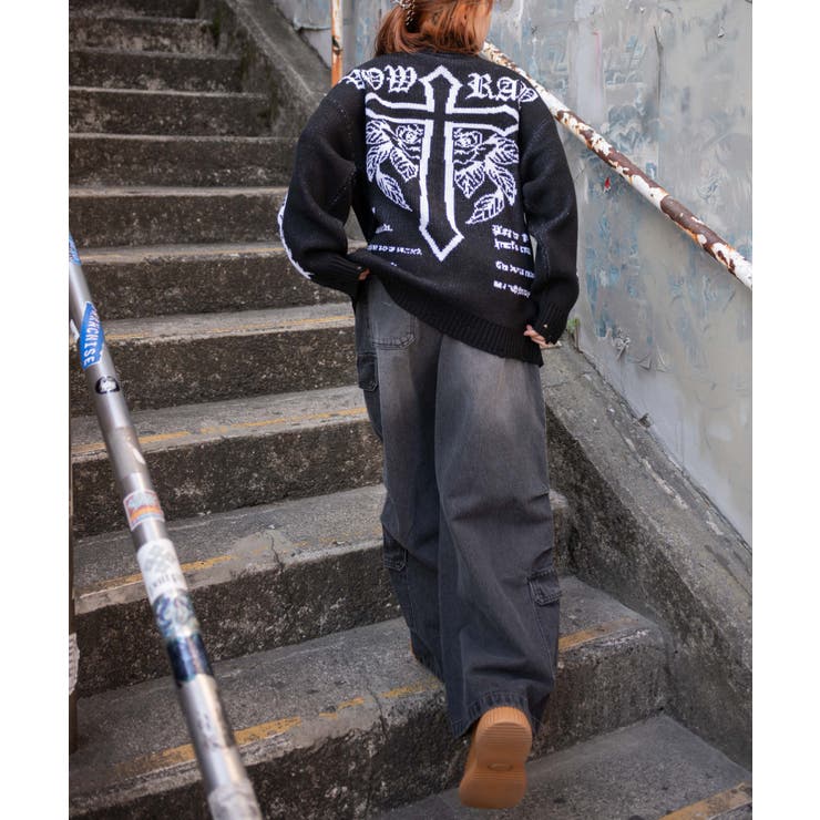 クロスダメージニットBIGブルゾン | WEGO【WOMEN】 | 詳細画像3 