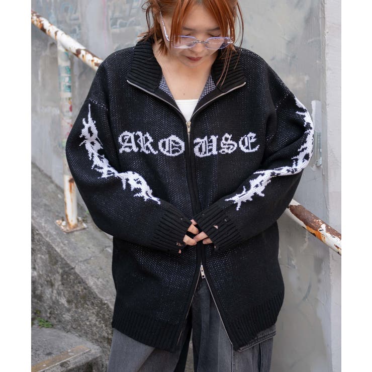 クロスダメージニットBIGブルゾン | WEGO【WOMEN】 | 詳細画像13 