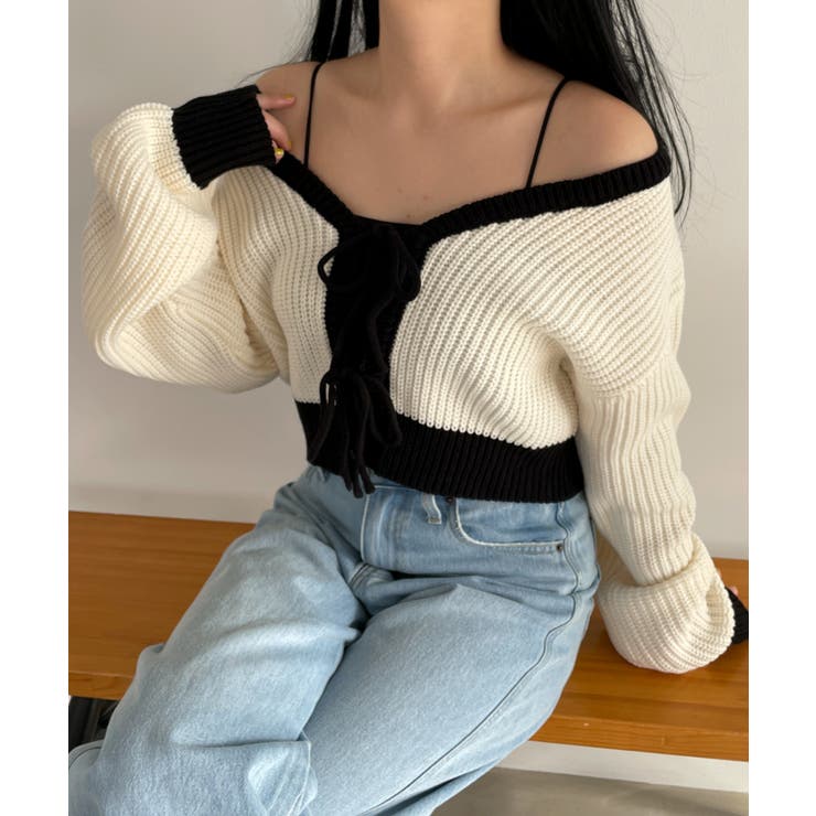 2WAYリボンカーデ | WEGO【WOMEN】 | 詳細画像1 