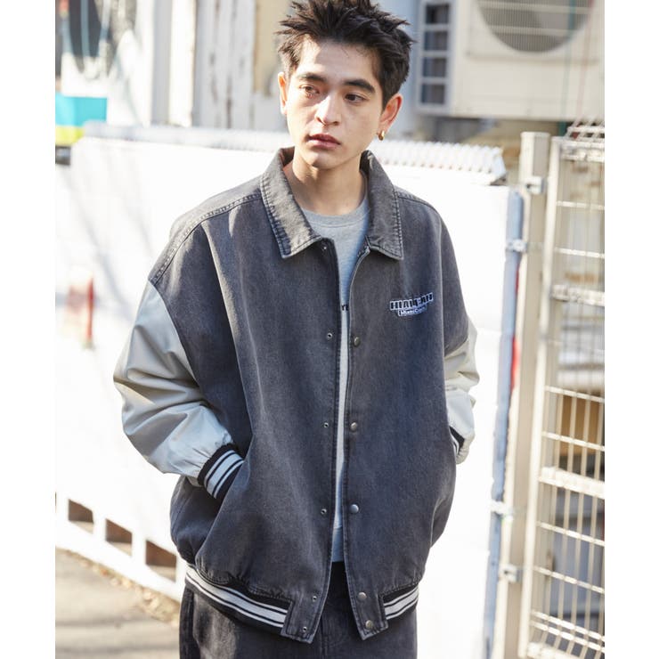 デニムスタジャン[品番：WG010093389]｜WEGO【MEN】（ウィゴー）のメンズファッション通販｜SHOPLIST（ショップリスト）