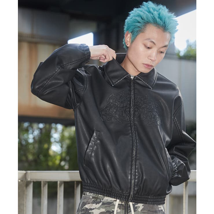 PUダメージアップリケブルゾン | WEGO【MEN】 | 詳細画像1 