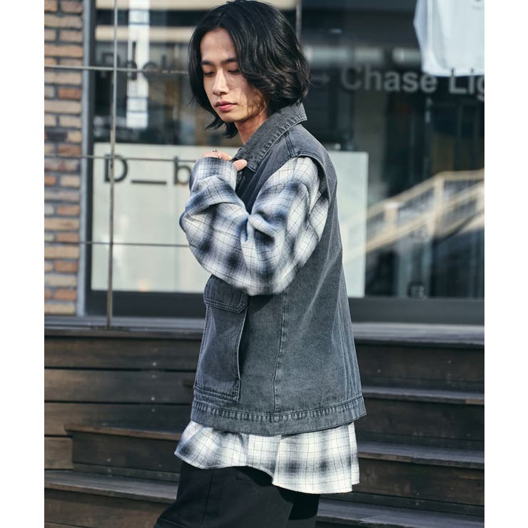 愛用 ワーカーズデニムベスト[品番：WG010093401]｜WEGO【MEN Sサイズ